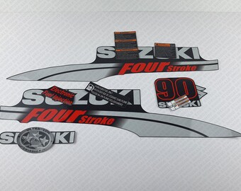 Suzuki DF90 90hp Four Stroke - 2003 - 2009 outboard engine decals sticker set reproduction
