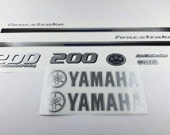 Yamaha 200 HP Four Stroke 2013 outboard engine decals sticker set reproduction