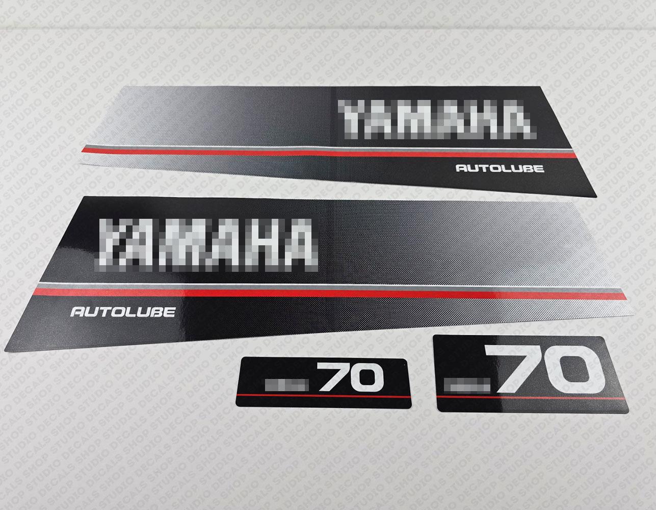 Yamaha 70 HP Autolube Two Stroke 90-91 Outboard Engine Decals 