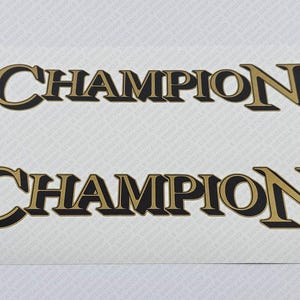 Champion Boat Logo Gold Decals Set of 2