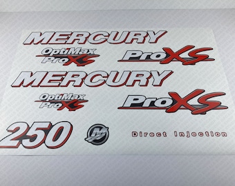 Mercury 30 HP Two-Stroke Outboard Engine Decals – Reproduction Sticker Set, 30HP