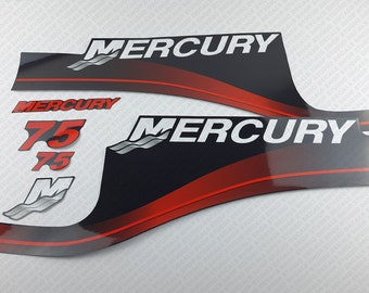 Mercury 75 hp ELPTO Two Stroke 1999-2006 outboard engine decals sticker set reproduction