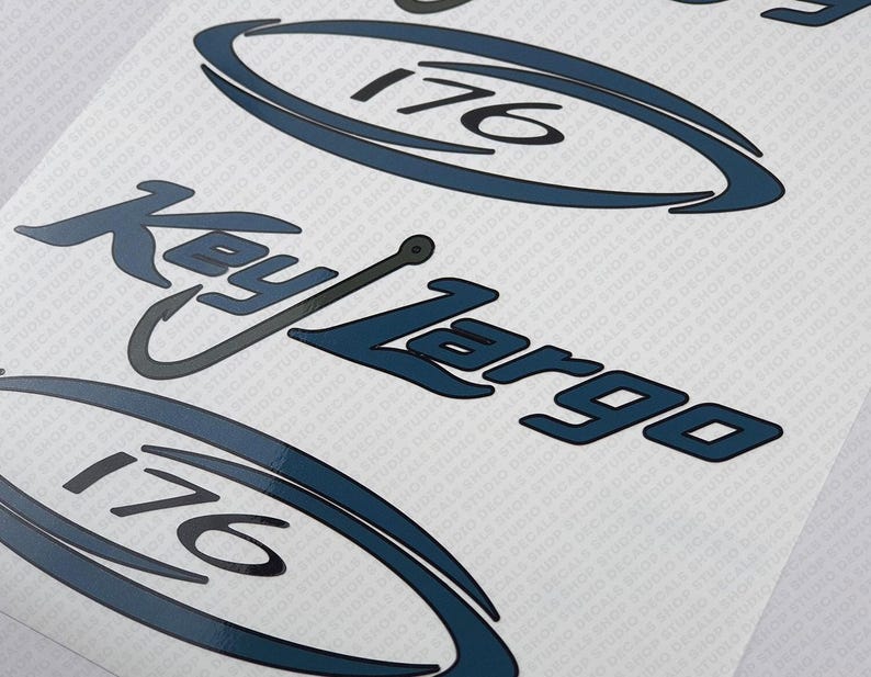 Key Largo Sticker Key Largo 176 Center Console Boat Decal Set of 2 X 11