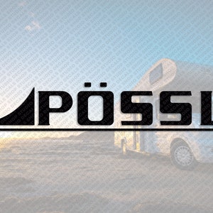 Reproduktion av Possl-logotypdekal