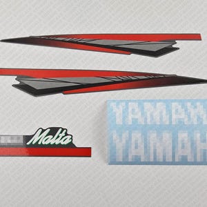 Yamaha 2.5 - 3.5 HP Two Stroke Malta outboard engine decals sticker set reproduction