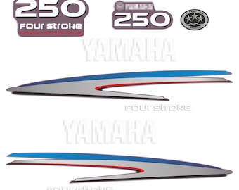 Yamaha  250 HP Four Stroke outboard engine decals sticker set reproduction