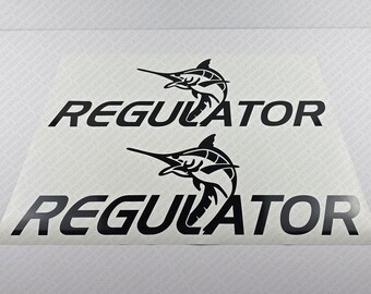 Regulator Boat Logo Decal Set of 2 x 24"