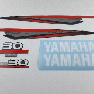 Yamaha  30 HP Two Stroke outboard engine decals sticker set reproduction