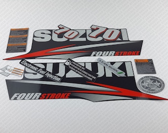 Suzuki DF70 70hp Four Stroke - 2010 - 2013 outboard engine decals sticker set reproduction