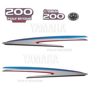 Yamaha  200 HP Four Stroke outboard engine decals sticker set reproduction