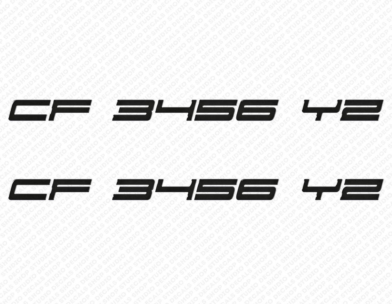 Nitro Boats Matching Font Boat Raised Domed Registration Decals Stickers 53.7" by 3" height set of 2