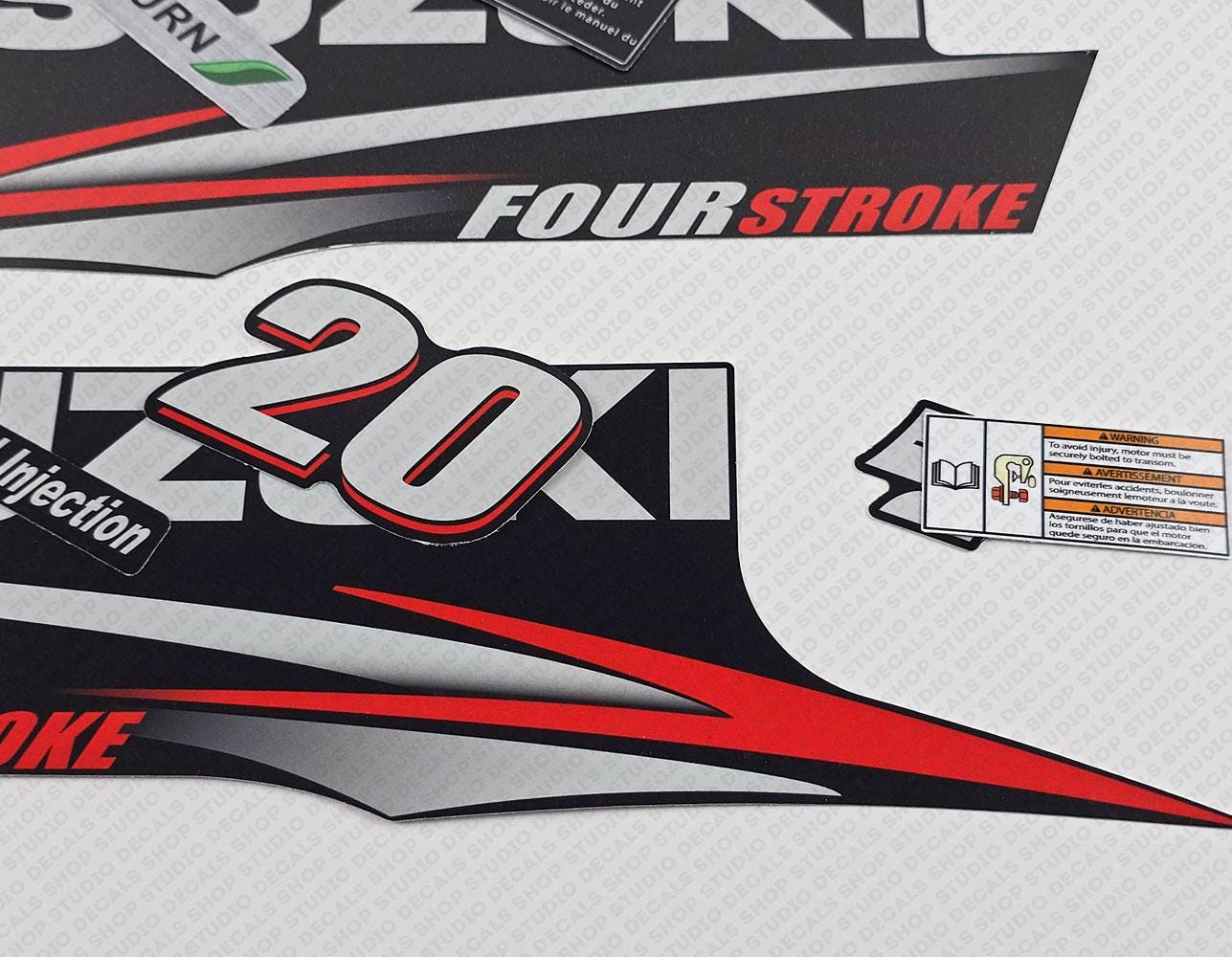 Suzuki DF20 20hp Four Stroke - 2010 - 2013 Outboard Engine Decals ...