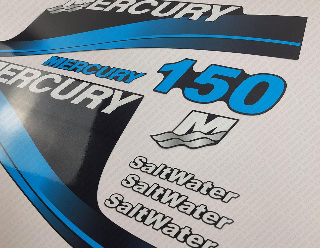 Mercury 150hp EFI Decals - 1994 - 1999 (Red