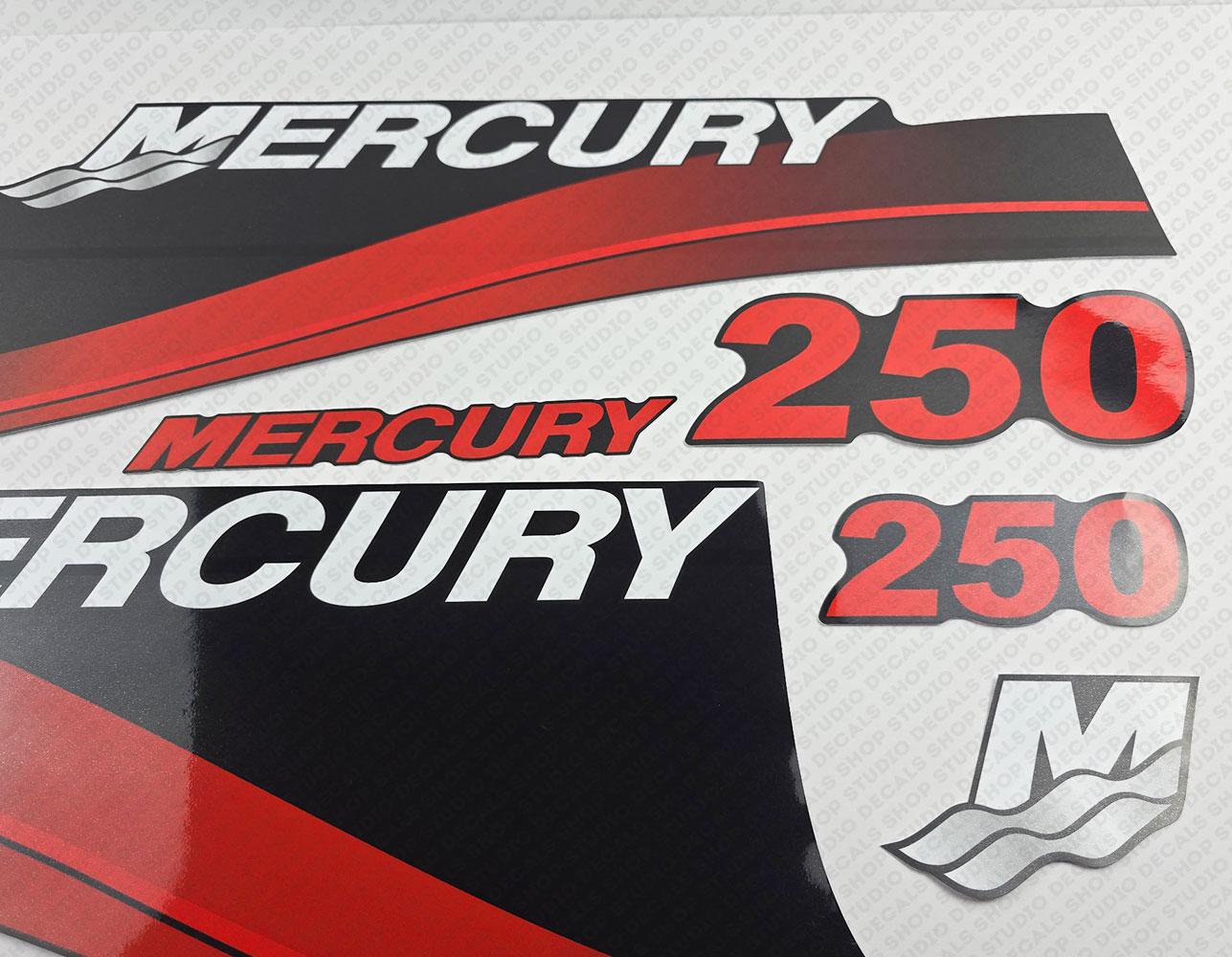 Mercury 250hp EFI Bluewater Series Outboard Engine Decals Sticker Set ...