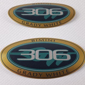 Grady White 306 Bimini Decals Set of 2 x 5&quot;