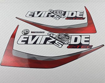 Evinrude 75HP E-tec 2014-2015 Blue Cowling outboard engine decals sticker set reproduction