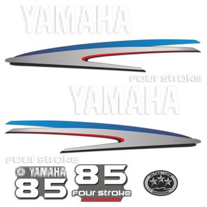 Yamaha 85 HP Four Stroke outboard engine decals sticker set reproduction