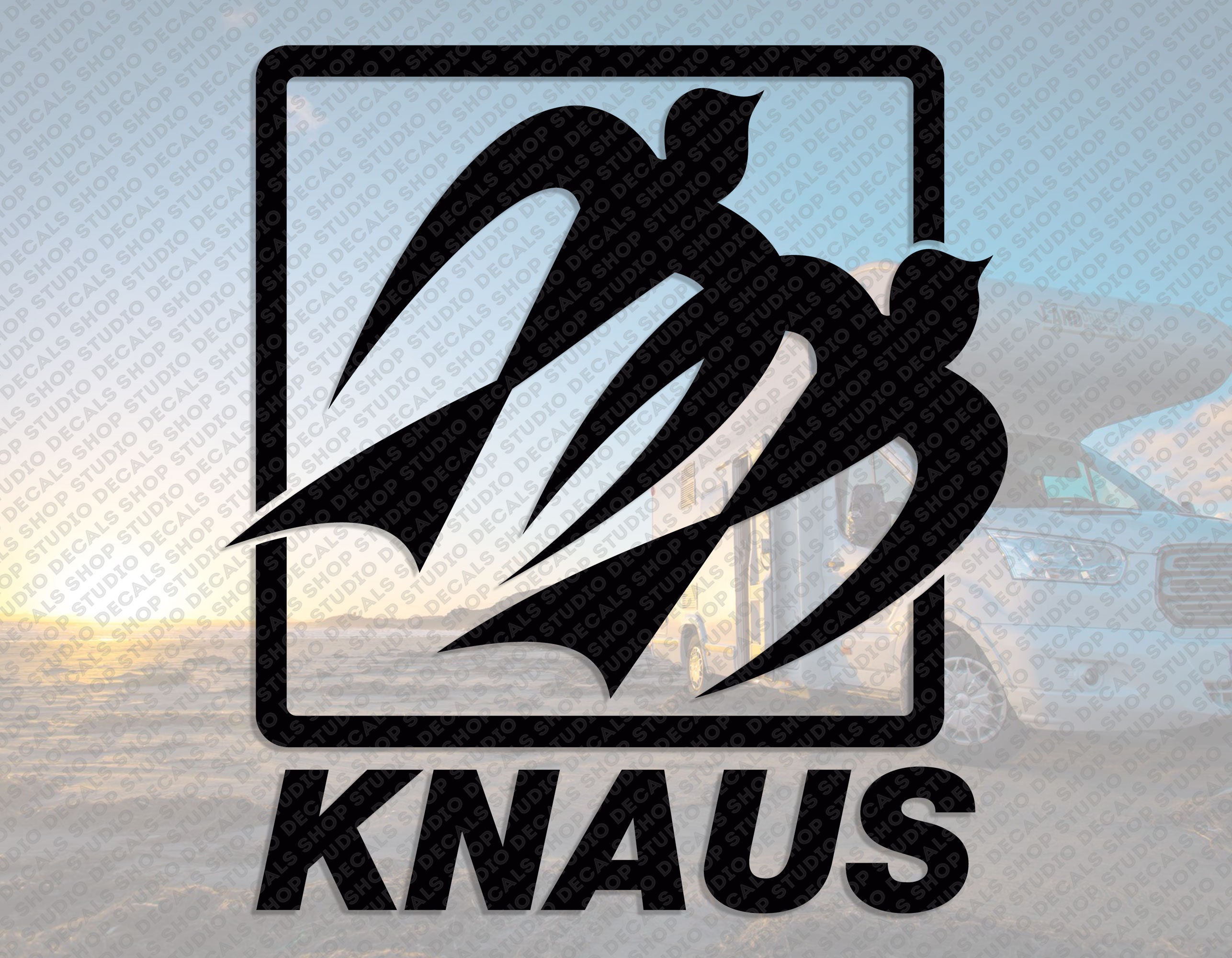 Knaus Logo Aufkleber 25cm Aufkleber Reproduktion -  Österreich