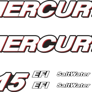 Kit D'autocollants Neuf Pour Moteur Mercury 115 CV FourStroke EFI - Modèle OLD, Par OraInkJet