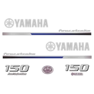 Yamaha 150 HP Four Stroke 2013 outboard engine decals sticker set reproduction