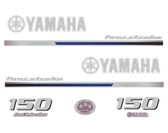 Yamaha 150 HP Four Stroke 2013 outboard engine decals sticker set reproduction