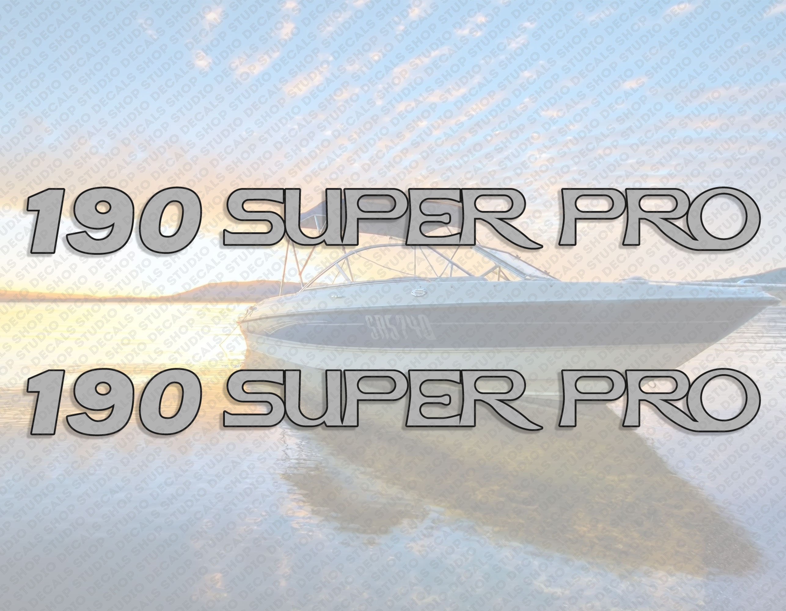 PRO CRAFT 190 SUPER PRO SILBER AUFKLEBER STICKER 25,5 x 2,4 2 Stück