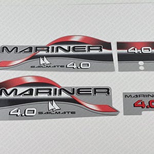 Reproduction d&#39;un jeu d&#39;autocollants pour moteur hors-bord Mariner 4HP SailMate 1996-1998 deux temps
