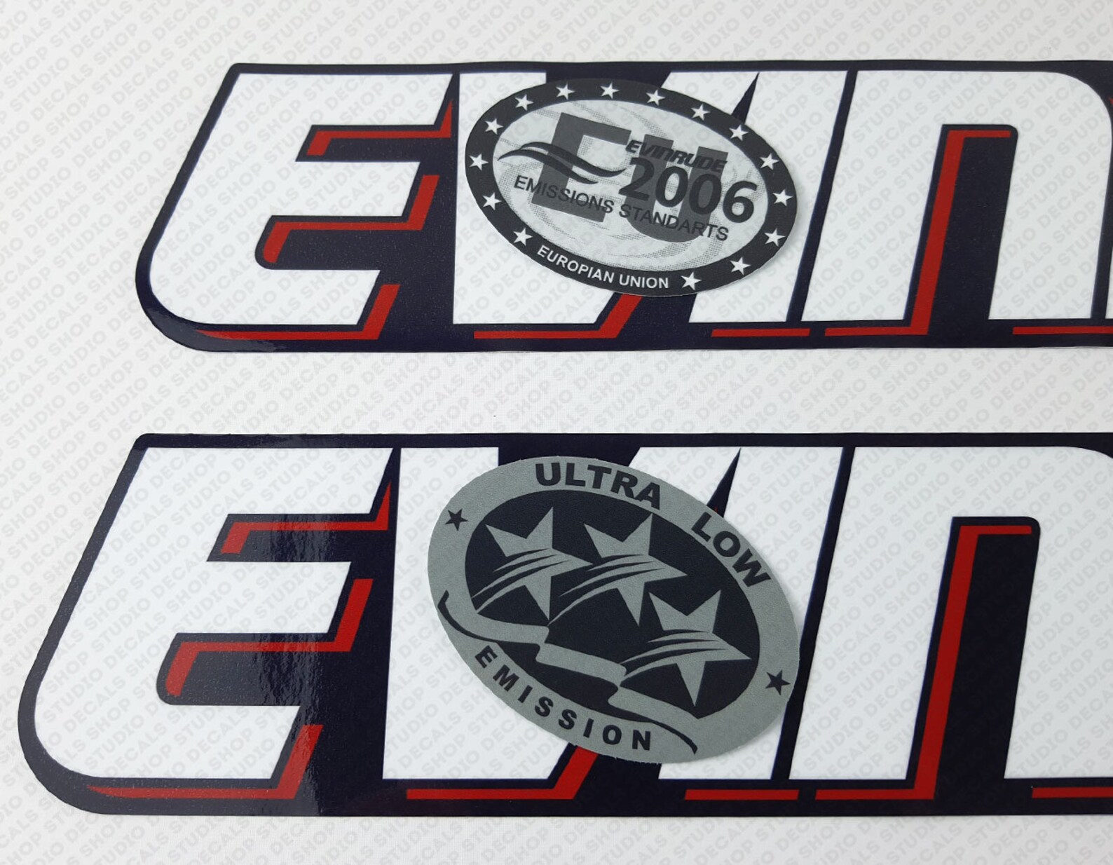 Evinrude 115HP E-tec 2007-2008 Blue Cowl Outboard Engine Decals Sticker ...