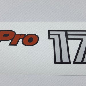 Bass Tracker Pro 17 Boat Decal 7.35&quot;
