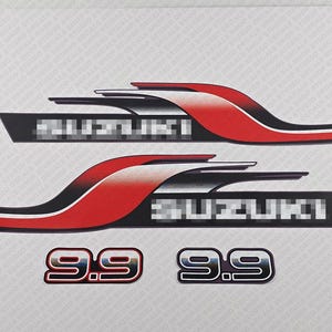 Suzuki DT9.9 9.9hp Two Stroke - 1998 outboard engine decals sticker set reproduction