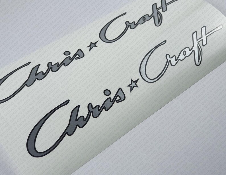 Chris Craft Boat Logo Silver Decals Set of 2 - Etsy