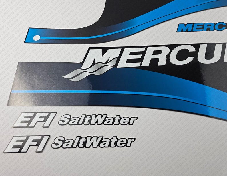 Mercury 115hp EFI Saltwater Outboard Engine Decals Sticker Set ...