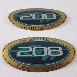 Grady White 208 Adventure Decals Set of 2 x 5&quot;