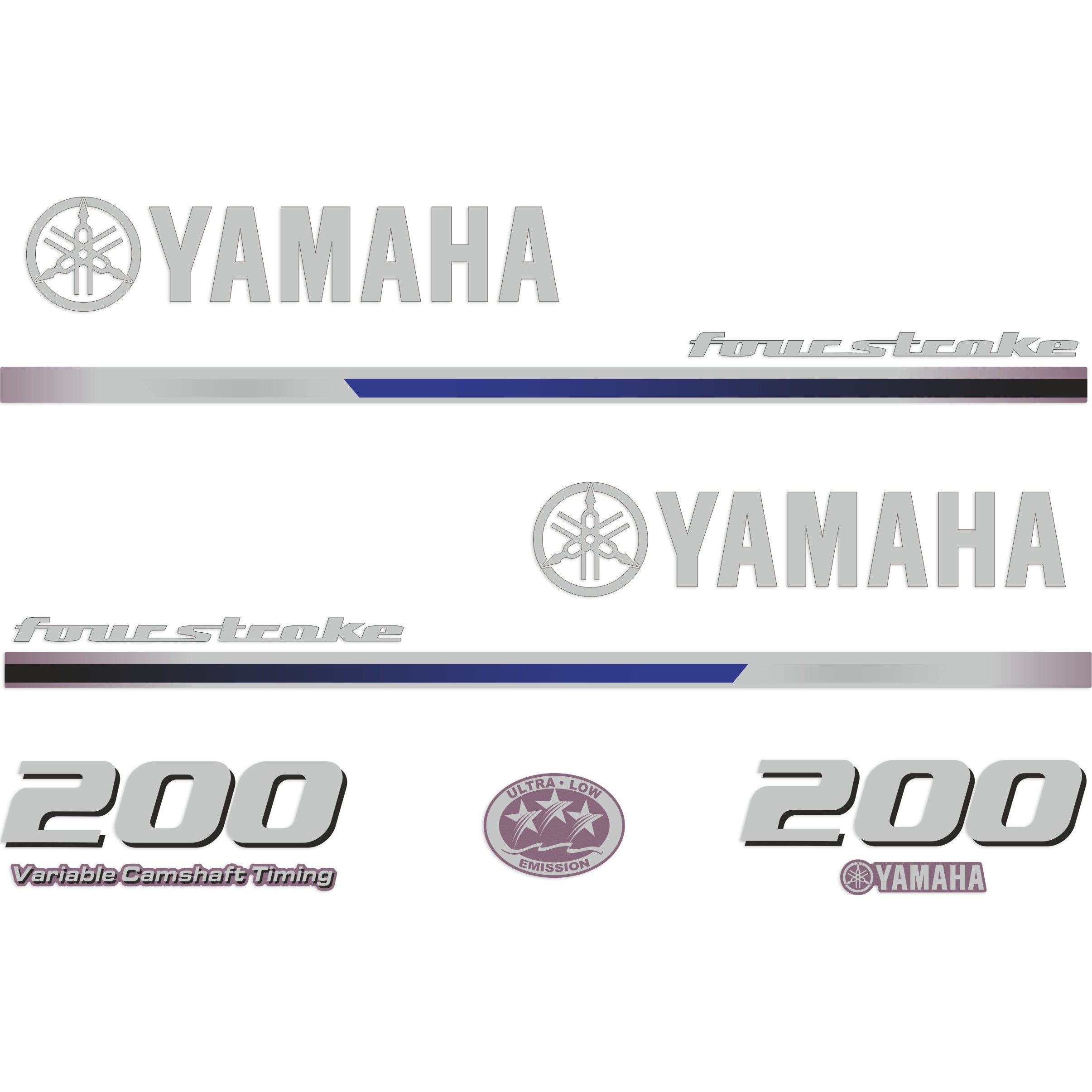 Yamaha 200 HP Four Stroke 2013 outboard engine decals sticker Etsy