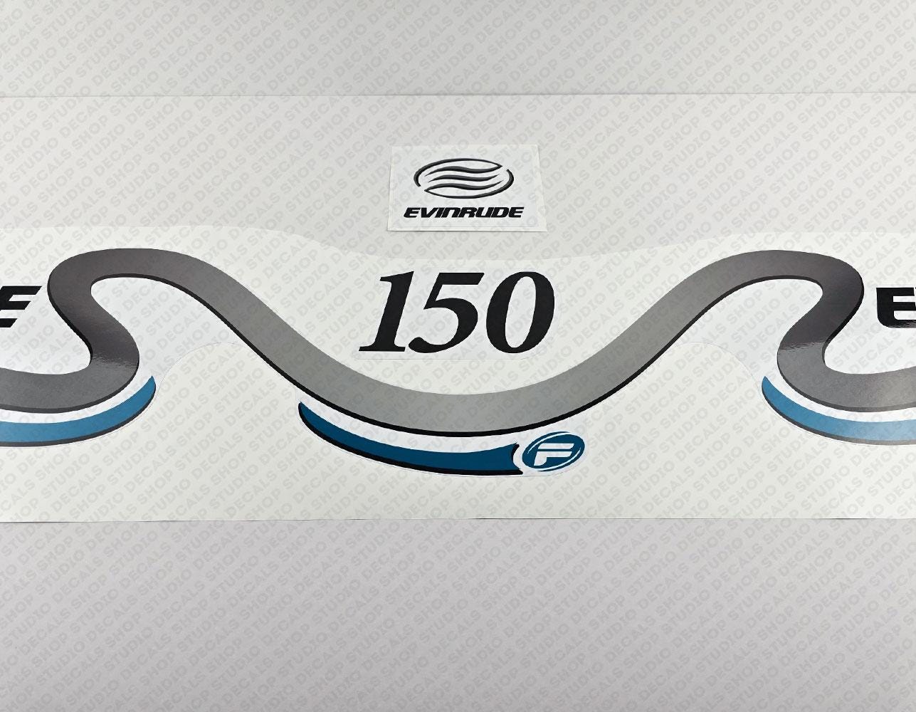 Fuel Injection Sticker Evinrude 150HP Ficht Fuel Injection 1999-2000 White Cowl Outboard ...