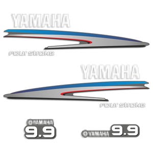 Yamaha 9.9 HP Four Stroke outboard engine decals sticker set reproduction Small Cowling