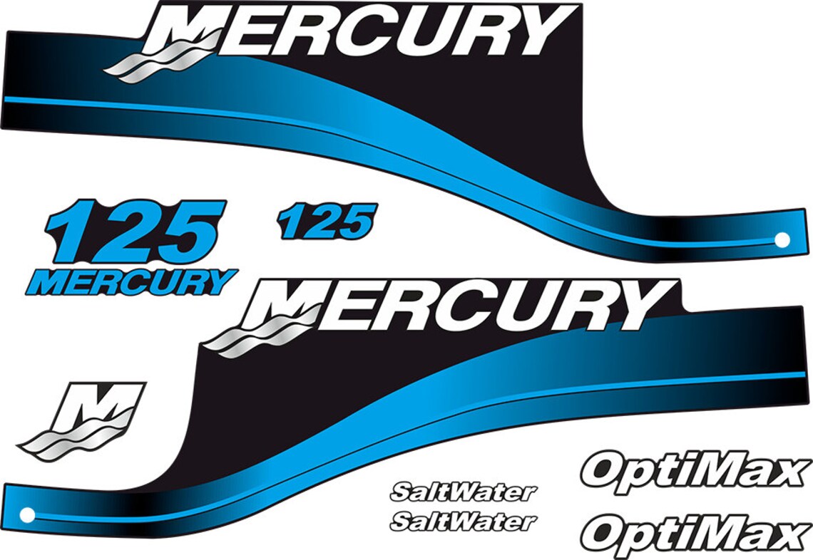 2000-2003 Mercury 150 hp Optimax Saltwater decals
