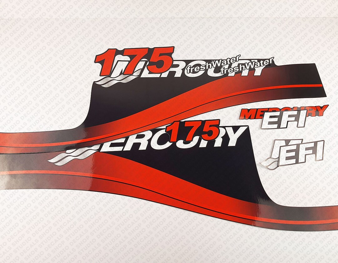 Mercury 175hp EFI Freshwater Outboard Engine Decals Sticker Set - Etsy