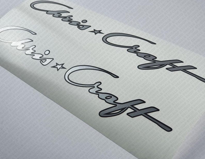 Chris Craft Boat Logo Silver Decals Set of 2 - Etsy