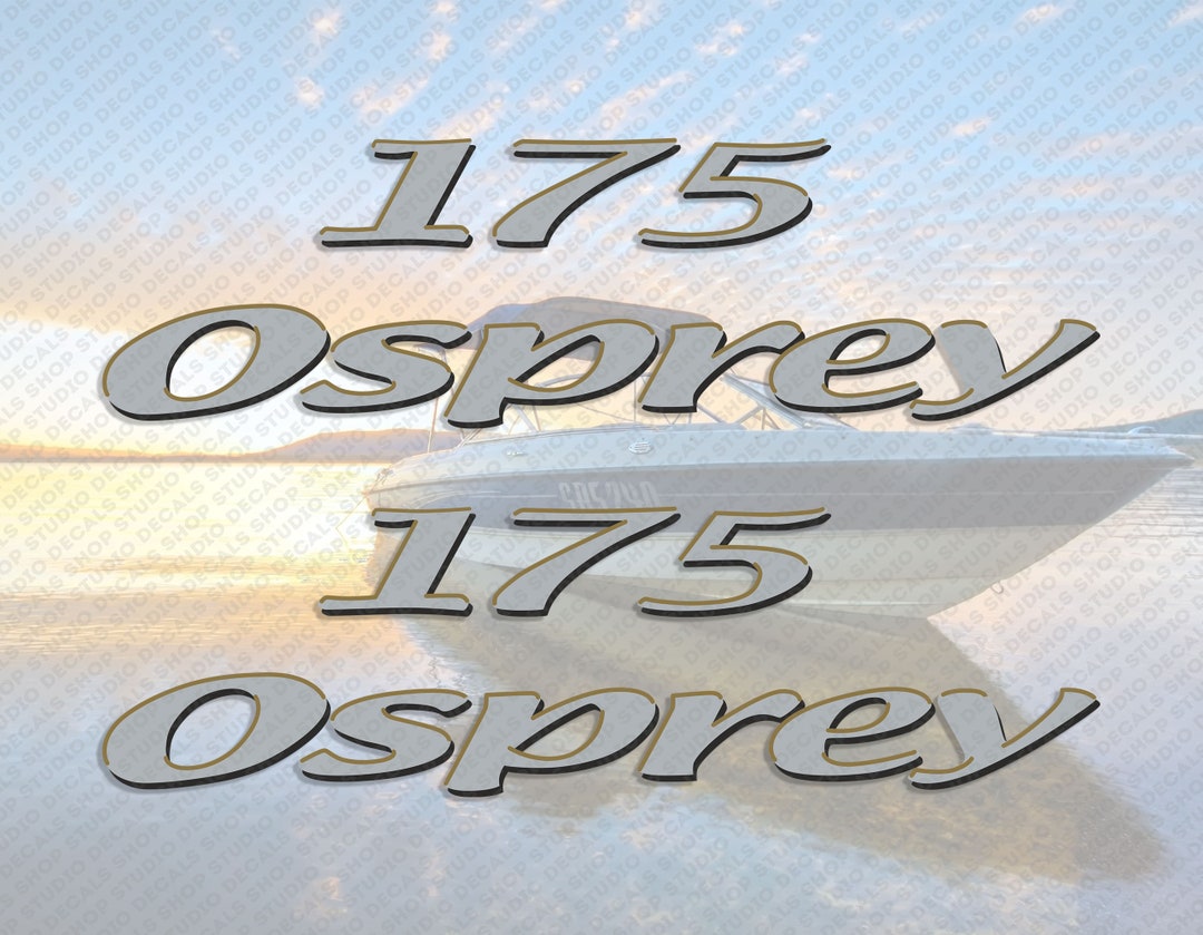 Aquasport 175 Osprey Boat Logo Decals Set of 2 X 11.65 Etsy