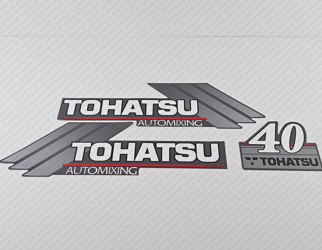 トーハツ 40 HP 2ストローク オートミキシング 船外機 デカール 