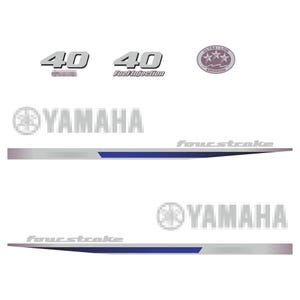 Yamaha 40 HP Four Stroke 2013 outboard engine decals sticker set reproduction