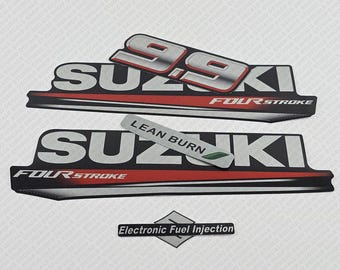 Suzuki DF9.9 9.9hp Four Stroke - 2017 outboard engine decals sticker set reproduction