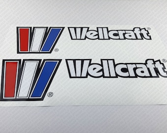 Wellcraft Boot Logo V1 Aufkleber Set von 2 x 21 ""