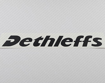 Riproduzione adesivo decalcomania logo Dethleffs