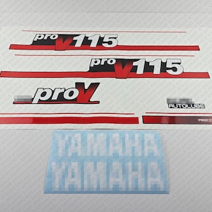 Yamaha 115 HP Two Stroke ProV 1994-1995 outboard engine decals sticker set reproduction