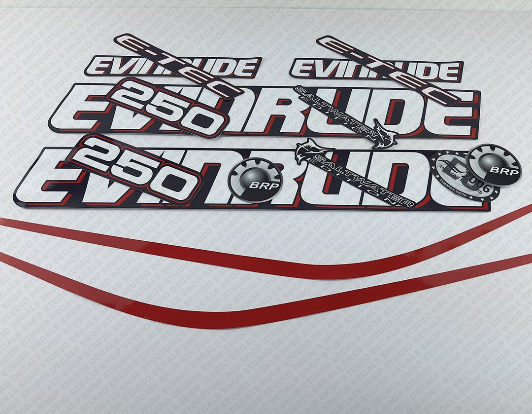 Evinrude 250HP E-tec (90 Degree, V6, 3.3L) Blue Cowling Outboard Engine ...