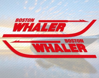 Conjunto de calcomanías con el logotipo del barco Boston Whaler de 2