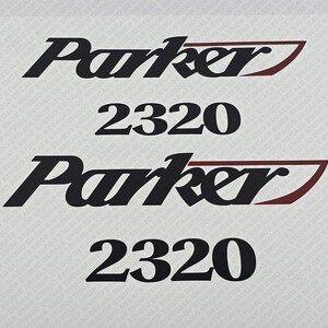 Parker 2320 Boat Logo Decal Set of 2 x 9&quot;
