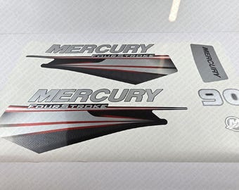 Mercury 90 HP Four Stroke 2013 - 2017 outboard engine decals sticker set reproduction
